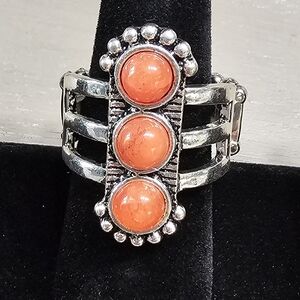 3/$10 Paparazzi Rio Trio Orange Bead Ring